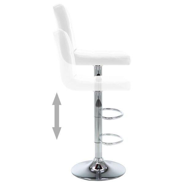 vidaXL Bar Stools 2 pcs White Faux Leather