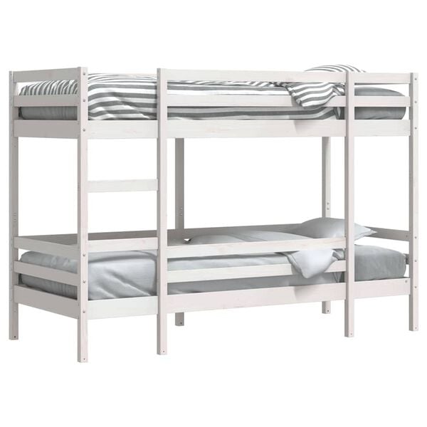 vidaXL Bunk Bed without Mattress White 80x200 cm Solid Wood Pine