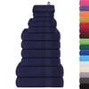vidaXL 12 Piece Towel Set "FROGN" Navy Blue 360 gsm