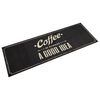 vidaXL Kitchen Rug Washable Coffee Text 60x180 cm Velvet