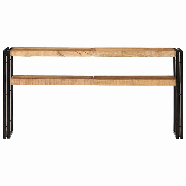 vidaXL Console Table 150x30x75 cm Rough Mango Wood