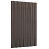 vidaXL Roof Panels 36 pcs Galvanised Steel Brown 60x36 cm