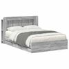 vidaXL Bed Frame with Storage and Headboard Grey Sonoma 140 x 200 cm