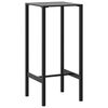 vidaXL Bar Table Black 50x50x110 cm Powder-coated Steel