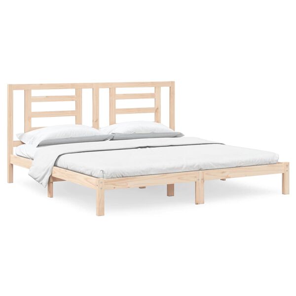 vidaXL Bed Frame without Mattress 200x200 cm Solid Wood Pine