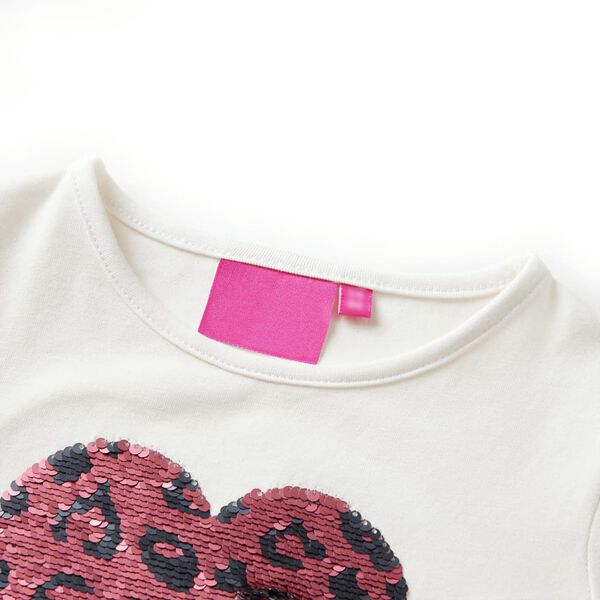 Kids' T-shirt with Long Sleeves Ecru 104