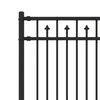 vidaXL Spike Fence Black 200 x 200 cm Powder-Coated Steel