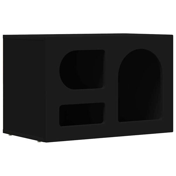 vidaXL TV Cabinet Black 60 x 35 x 40 cm Engineered Wood