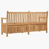 vidaXL Bench with Storage Brown 180 x 60 x 90 cm Solid Teak Wood