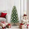vidaXL Artificial Christmas Tree with 150 LEDs Green 120 cm PE and PVC
