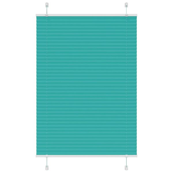 vidaXL Pleated Blind Petrol Green 95x150 cm Fabric Width 94.4 cm Polyester