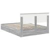 vidaXL Storage Bed Grey Sonoma 140 x 200 cm Engineered Wood