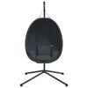 vidaXL Hanging Egg Chair with Stand Anthracite Fabric and Steel