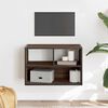 vidaXL TV Cabinet Brown Oak 60x31x39.5 cm Engineered Wood and Metal