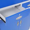 vidaXL Office Cabinet with 4 Doors Metal 90x40x180 cm Grey and Blue