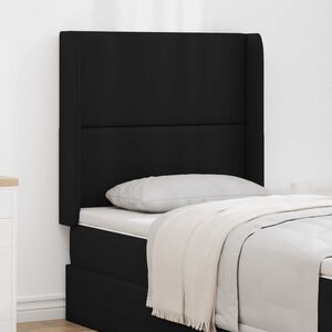 vidaXL Headboard Ear Black PVC