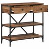 vidaXL Console Table with Drawer Brown 100 x 34.5 x 75 cm Wood