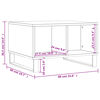 vidaXL Coffee Table Grey Sonoma 60x50x36.5 cm Engineered Wood