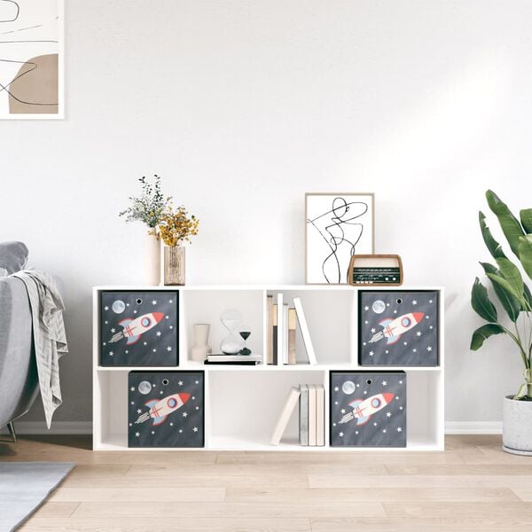 vidaXL Foldable Storage Boxes 4 pcs Grey 32x32x32 cm Non-woven Fabric