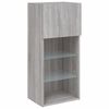 vidaXL TV Cabinets with LED Lights 2 pcs Grey Sonoma 40.5x30x90 cm