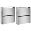 vidaXL Shoe Cabinet with Mirror 4-Layer Concrete Grey 63x17x134 cm
