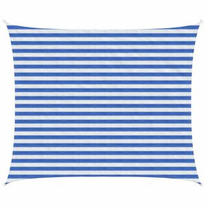 vidaXL Sunshade Sail 2.5 x 3 m HDPE Rectangular Blue and White