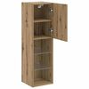 vidaXL TV Cabinets with LED Lights 2 pcs Artisian Oak 30.5x30x102 cm