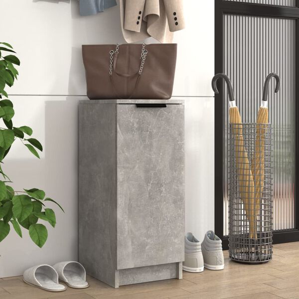 vidaXL Shoe Cabinet Concrete Grey 30x35x70 cm Engineered Wood