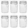 vidaXL Storage Jars with Clip Closure 6 pcs 750 ml
