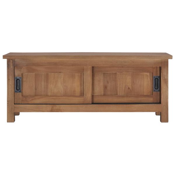 vidaXL TV Cabinet 90x30x35 cm Solid Teak Wood