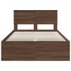 vidaXL Bed Frame with Headboard Brown Oak 120 x 190 cm Engineered wood