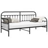 vidaXL Daybed Frame with Headboard Black 100 x 200 cm Steel