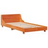 vidaXL Bed Frame without Mattress Wax Brown 90x190 cm Single Solid Wood Pine