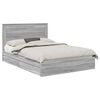 vidaXL Storage Bed Grey Sonoma 140 x 200 cm Engineered Wood