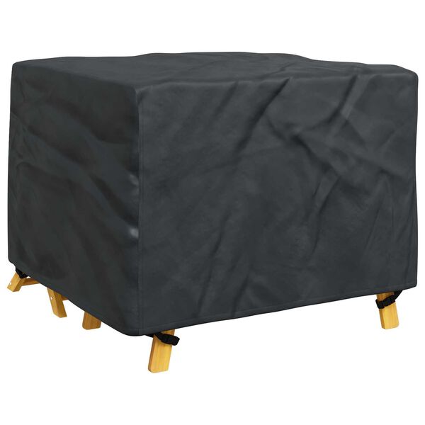 vidaXL Furniture Cover Plain Black 113 x 113 x 73 cm 420D