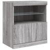vidaXL Sideboard with LED Lights Grey Sonoma 142.5x37x67 cm