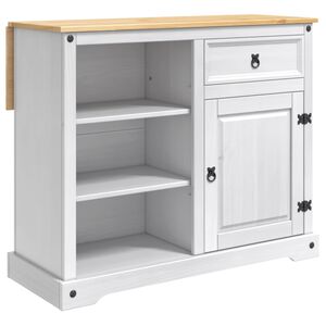 vidaXL Kitchen Island Set 2 pcs White and Honey Wax 112 x 70 x 91.5 cm