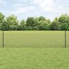vidaXL Fence with Post Grey 0.5 x 10 m Steel