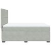 vidaXL Box Spring Bed with Mattress Light Grey 140x190 cm Velvet