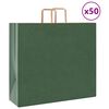 vidaXL Paper Bags 50 pcs with Handles Green 54x15x49 cm