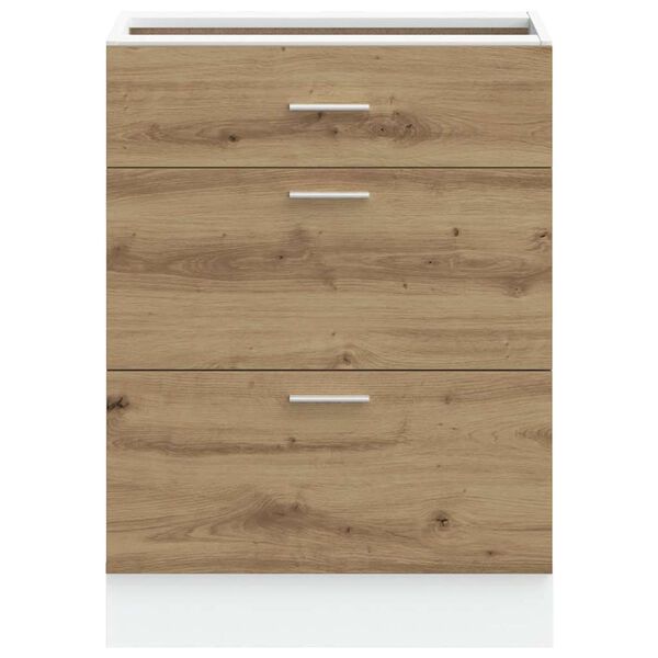 vidaXL Kitchen Base Cabinet Lyon Artisan Oak Engineered Wood