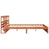 vidaXL Bed Frame with Headboard Wax Brown 140 x 200 cm Solid Pine Wood