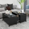 vidaXL Coffee Table High Gloss Black 75x75x38 cm Engineered Wood