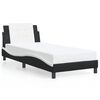 vidaXL Bed Frame without Mattress "Zadar" Black and White 100x200 cm Faux Leather