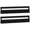 vidaXL Wall-mounted Shoe Racks 2 pcs Black 110x9x23 cm Solid Wood Pine