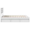 vidaXL Bed Frame with Headboard White 140 x 200 cm Solid Pine Wood