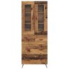 vidaXL Highboard Cabinet with Shelf 2 pcs Old Wood Engineered Wood