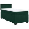 vidaXL Box Spring Bed with Mattress Dark Green 90x190 cm Velvet