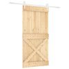 vidaXL Sliding Door 100 x 210 cm Solid Pine Wood (Untreated)
