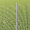 vidaXL Fence with Post Silver 1 x 50 m Steel
